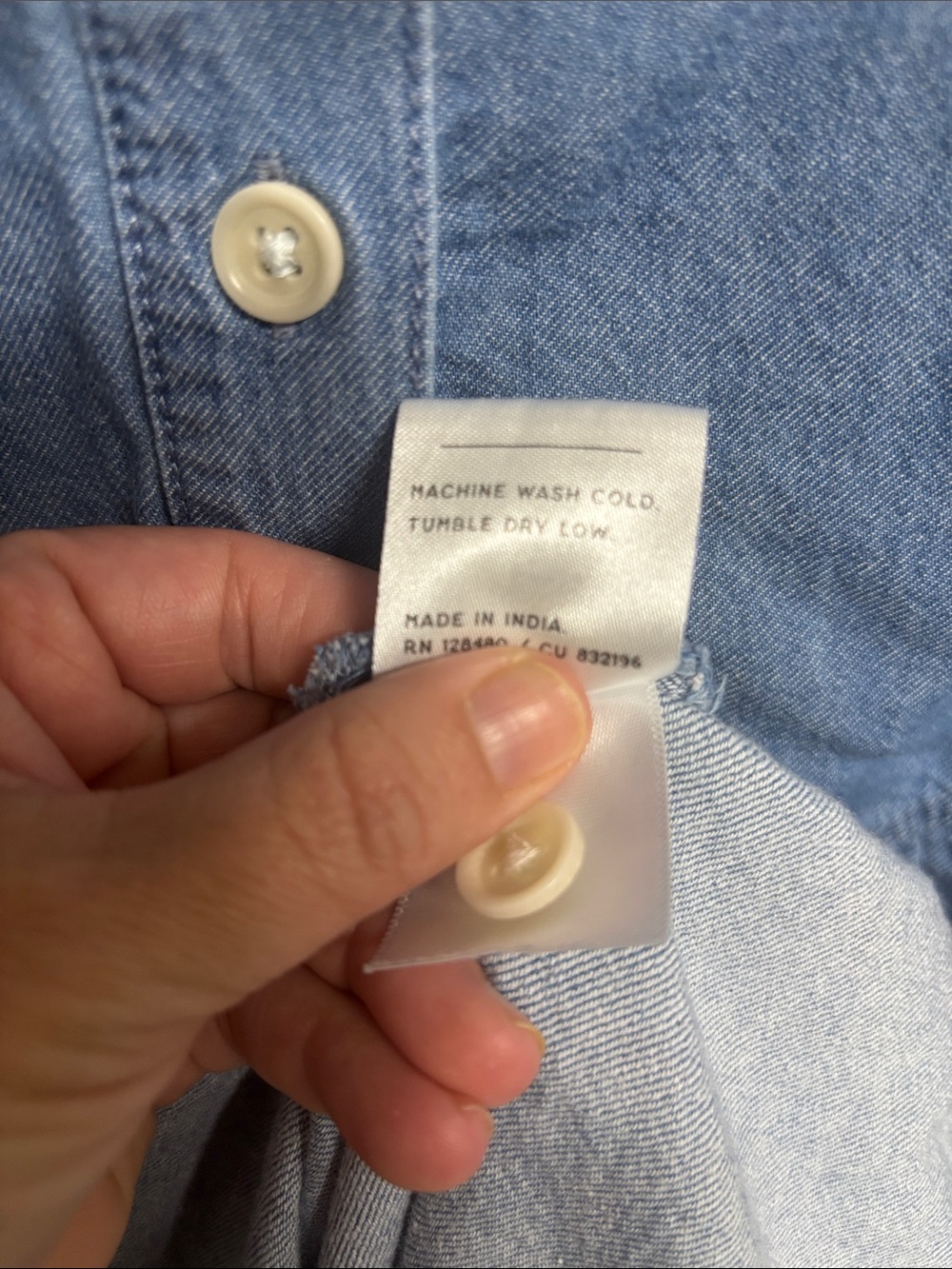 PACT Organic Cotton  Shirt Dress | Size M | 100% Organic Cotton | Pocket - Picture 9 of 10